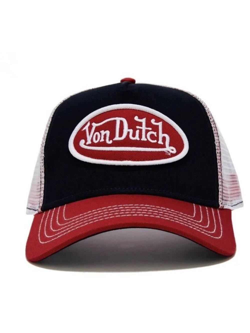 BNWT AUTHENTIC UNISEX VON DUTCH RED WHITE & BLUE ALL AMERICAN TRUCKER HAT OSFM